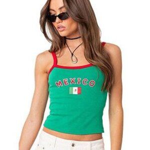 NWT Edikted Green Mexico Adjustable Tank Top Size Small